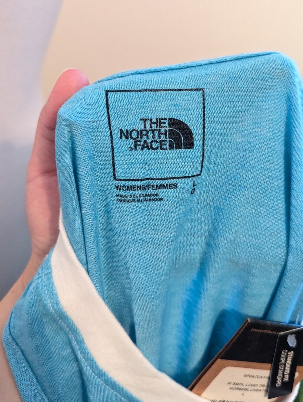 The North Face Women's Blue Athletic Tank Top with White Trim Large - Picture 8 of 9